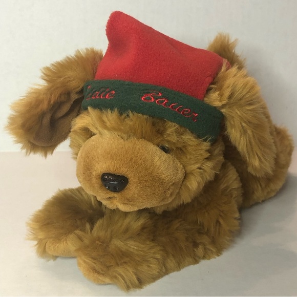 Unipak Eddie Bauer Golden Lab Christmas Dog Plush in Stocking Cap 12 inches - Picture 1 of 5